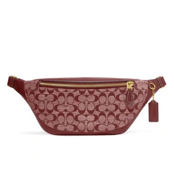 Coach | Warren Chambray Signature Leather Logo Belt Bag in Wine - Picture 1 of 8